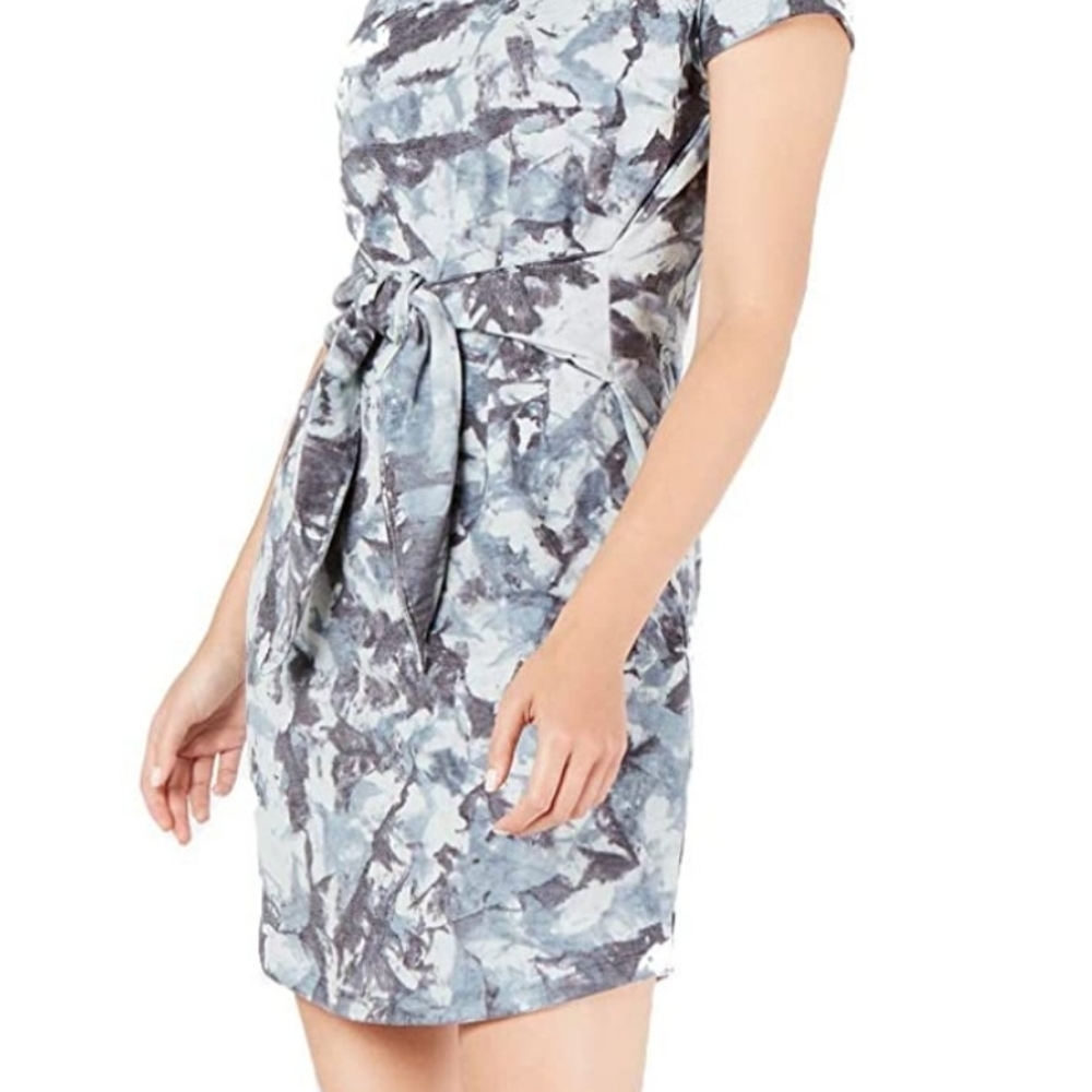 Tie-dye tie front dress